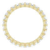 14K Gold Asscher Natural Diamond Shared-Prong Eternity Band – 2x2 mm Stones - view 2