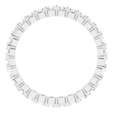 Platinum Asscher Lab-Grown Diamond Shared-Prong Eternity Band – 2x2 mm Stones - view 2