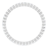 10K Gold Round Lab-Grown Diamond Shared-Prong Eternity Band – 1.3 mm Stones - White Gold - view 2