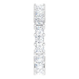 10K Gold Square Lab-Grown Diamond Shared-Prong Eternity Band – 2.75x2.75 mm Stones - White Gold - view 4