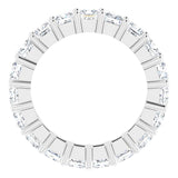10K Gold Square Lab-Grown Diamond Shared-Prong Eternity Band – 3.25x3.25 mm Stones - White Gold - view 2