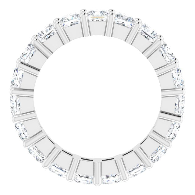 10K Gold Square Lab-Grown Diamond Shared-Prong Eternity Band – 3.25x3.25 mm Stones - White Gold - view 2