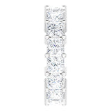 10K Gold Square Lab-Grown Diamond Shared-Prong Eternity Band – 4x4 mm Stones - White Gold - view 4