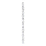 10K Gold Round Lab-Grown Diamond Shared-Prong Eternity Band – 1 mm Stones - White Gold - view 4