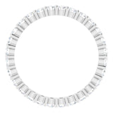 10K Gold Round Natural Diamond Shared-Prong Eternity Band – 2 mm Stones - White Gold - view 2