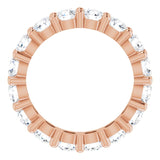 10K Gold Round Lab-Grown Diamond Shared-Prong Eternity Band – 3.75 mm Stones - Rose Gold - view 2