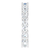 Platinum Asscher Lab-Grown Diamond Shared-Prong Eternity Band – 3x3 mm Stones - view 4