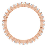 10K Gold Square Lab-Grown Diamond Shared-Prong Eternity Band – 1.75x1.75 mm Stones - Rose Gold - view 2