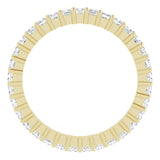 14K Gold Square Lab-Grown Diamond Shared-Prong Eternity Band – 1.75x1.75 mm Stones - Yellow Gold - view 2