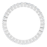 10K Gold Square Natural Diamond Shared-Prong Eternity Band – 1.75x1.75 mm Stones - White Gold - view 2