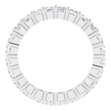 10K Gold Square Lab-Grown Diamond Shared-Prong Eternity Band – 2.5x2.5 mm Stones - White Gold - view 2