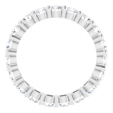 10K Gold Round Natural Diamond Shared-Prong Eternity Band – 3 mm Stones - White Gold - view 2