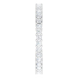 10K Gold Square Natural Diamond Shared-Prong Eternity Band – 1.5x1.5 mm Stones - White Gold - view 4