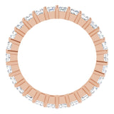 10K Gold Square Lab-Grown Diamond Shared-Prong Eternity Band – 2.25x2.25 mm Stones - Rose Gold - view 2