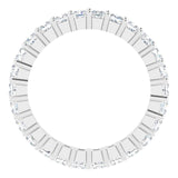 10K Gold Square Natural Diamond Shared-Prong Eternity Band – 2.25x2.25 mm Stones - White Gold - view 2