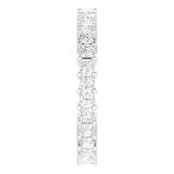 10K Gold Square Lab-Grown Diamond Shared-Prong Eternity Band – 2x2 mm Stones - White Gold - view 4