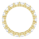 14K Gold Round Lab-Grown Diamond Shared-Prong Eternity Band – 3.4 mm Stones - Yellow Gold - view 2