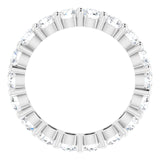 10K Gold Round Lab-Grown Diamond Shared-Prong Eternity Band – 3.4 mm Stones - White Gold - view 2