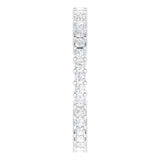 10K Gold Square Natural Diamond Shared-Prong Eternity Band – 1.5x1.5 mm Stones - White Gold - view 4