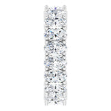 10K Gold Oval Lab-Grown Diamond Shared-Prong Eternity Band – 5x3 mm Stones - White Gold - view 4