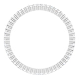 10K Gold Round Lab-Grown Diamond Shared-Prong Eternity Band – 1 mm Stones - White Gold - view 2
