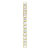 14K Gold Round Lab-Grown Diamond Shared-Prong Eternity Band – 1.5 mm Stones - Yellow Gold - view 4