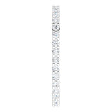 10K Gold Round Lab-Grown Diamond Shared-Prong Eternity Band – 1.5 mm Stones - White Gold - view 4