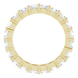 14K Gold Asscher Lab-Grown Diamond Shared-Prong Eternity Band – 3x3 mm Stones - Yellow Gold - view 2