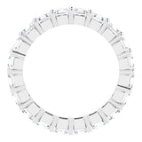 Platinum Asscher Lab-Grown Diamond Shared-Prong Eternity Band – 3x3 mm Stones - view 2
