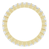 14K Gold Square Lab-Grown Diamond Shared-Prong Eternity Band – 2x2 mm Stones - Yellow Gold - view 2