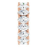 10K Gold Oval Lab-Grown Diamond Shared-Prong Eternity Band – 6x4 mm Stones - Rose Gold - view 4