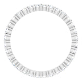 10K Gold Round Lab-Grown Diamond Shared-Prong Eternity Band – 1.7 mm Stones - White Gold - view 2