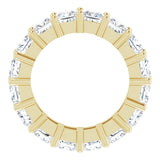 14K Gold Square Lab-Grown Diamond Shared-Prong Eternity Band – 4x4 mm Stones - Yellow Gold - view 2