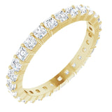 14K Gold Asscher Natural Diamond Shared-Prong Eternity Band – 2x2 mm Stones