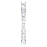 10K Gold Square Natural Diamond Shared-Prong Eternity Band – 1.75x1.75 mm Stones - White Gold - view 4