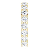 14K Gold Round Lab-Grown Diamond Shared-Prong Eternity Band – 3.2 mm Stones - Yellow Gold - view 4
