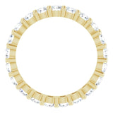 14K Gold Round Lab-Grown Diamond Shared-Prong Eternity Band – 2.75 mm Stones - Yellow Gold - view 2