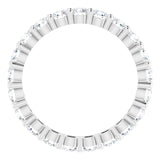 10K Gold Round Lab-Grown Diamond Shared-Prong Eternity Band – 2.75 mm Stones - White Gold - view 2