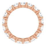10K Gold Round Lab-Grown Diamond Shared-Prong Eternity Band – 3.5 mm Stones - Rose Gold - view 2