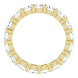 14K Gold Round Lab-Grown Diamond Shared-Prong Eternity Band – 3.5 mm Stones - Yellow Gold - view 2