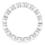 10K Gold Round Natural Diamond Shared-Prong Eternity Band – 3.5 mm Stones - White Gold - view 2