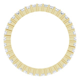 14K Gold Square Lab-Grown Diamond Shared-Prong Eternity Band – 1.5x1.5 mm Stones - Yellow Gold - view 2