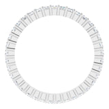 10K Gold Square Natural Diamond Shared-Prong Eternity Band – 1.5x1.5 mm Stones - White Gold - view 2