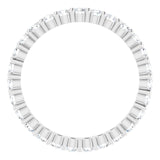 10K Gold Round Lab-Grown Diamond Shared-Prong Eternity Band – 2 mm Stones - White Gold - view 2