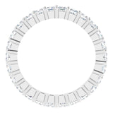10K Gold Square Natural Diamond Shared-Prong Eternity Band – 2.25x2.25 mm Stones - White Gold - view 2