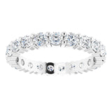 10K Gold Round Lab-Grown Diamond Shared-Prong Eternity Band – 2.75 mm Stones - White Gold - view 3