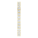 14K Gold Round Lab-Grown Diamond Shared-Prong Eternity Band – 1.7 mm Stones - Yellow Gold - view 4