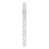 10K Gold Round Lab-Grown Diamond Shared-Prong Eternity Band – 1.7 mm Stones - White Gold - view 4