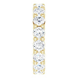 14K Gold Round Lab-Grown Diamond Shared-Prong Eternity Band – 3.8 mm Stones - Yellow Gold - view 4
