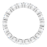 10K Gold Round Natural Diamond Shared-Prong Eternity Band – 3.2 mm Stones - White Gold - view 2
